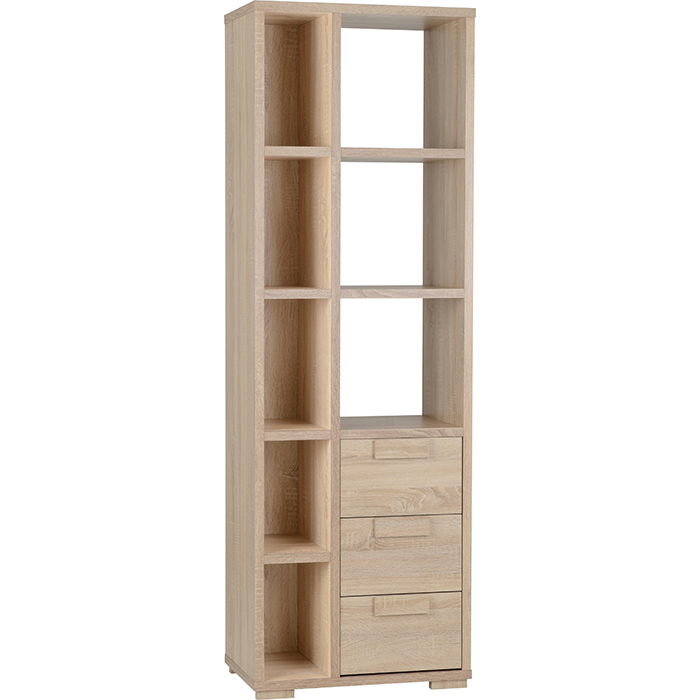 Cambourne 3 Drawer Display Unit In Sonoma Oak Effect Veneer - Click Image to Close